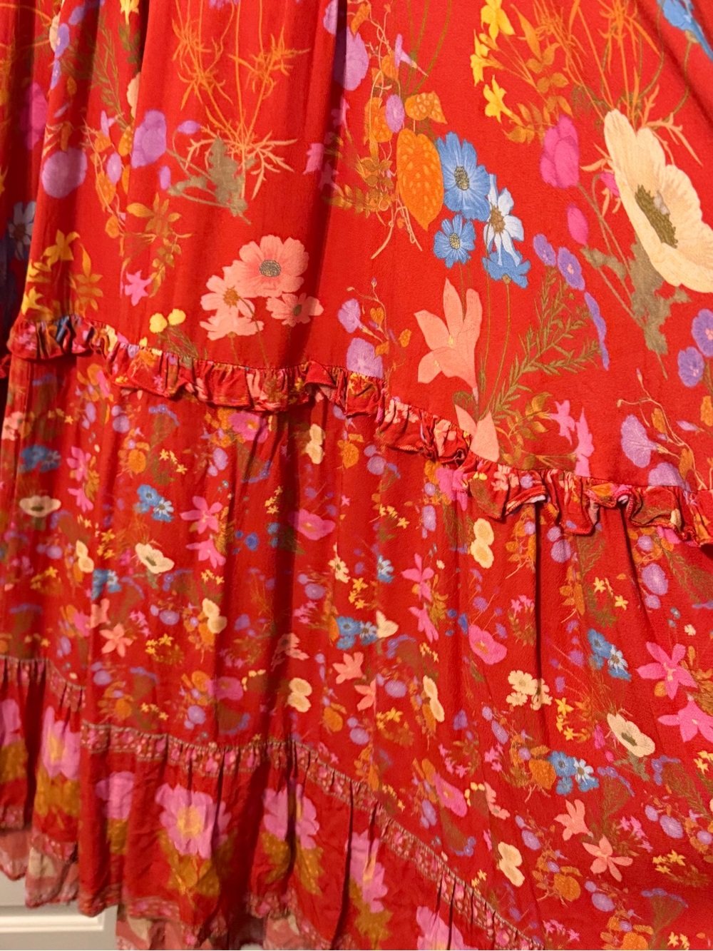 Free People x Spell Wild Bloom Maxi Dress Medium Floral Boho Like New - Picture 9 of 15